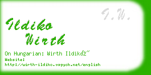 ildiko wirth business card